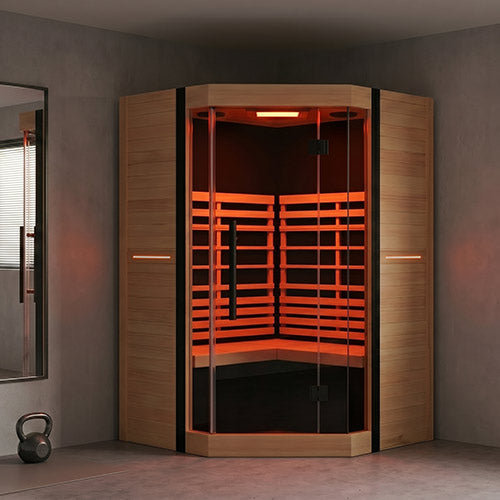 FINSAUNA Radia IR 300C Hemlock Full-Spectrum Home Sauna (2 Personen)