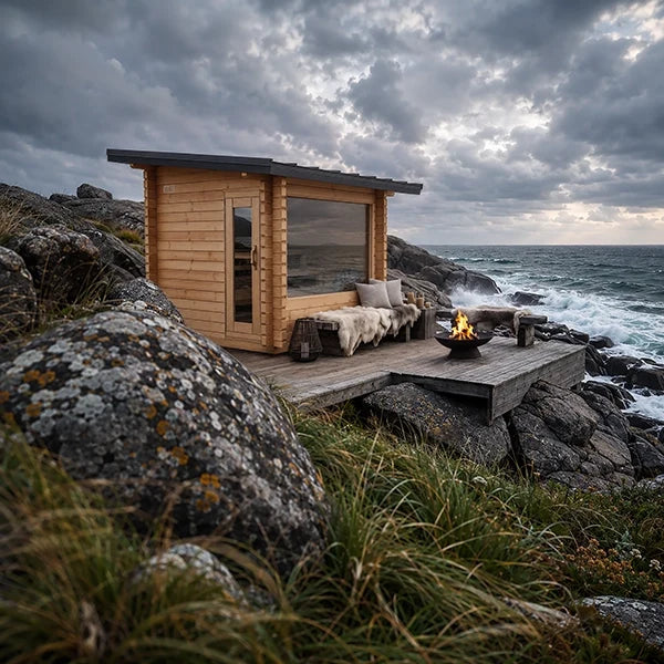 Dundalk Leisure Outdoor-Sauna aus Zedernholz – Bild 2