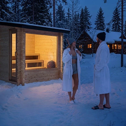 Dundalk Leisure Outdoor-Sauna aus Zedernholz – Bild 3