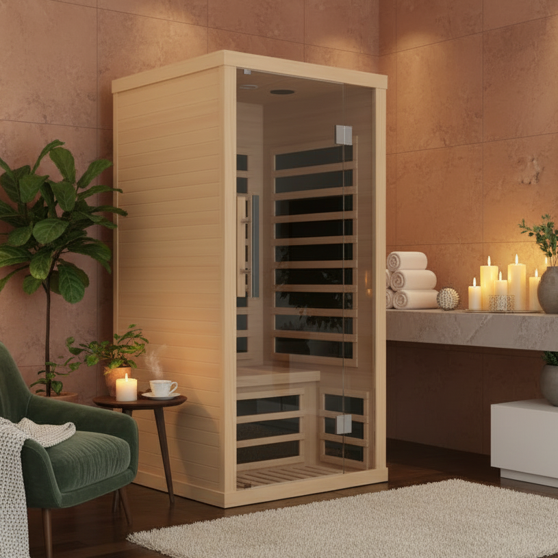 FINSAUNA Fiera IR Carbon Hemlock Home Sauna (1 Personen)