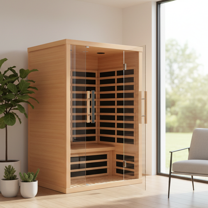 FINSAUNA Fiera IR Carbon Hemlock Home Sauna (2 Personen)