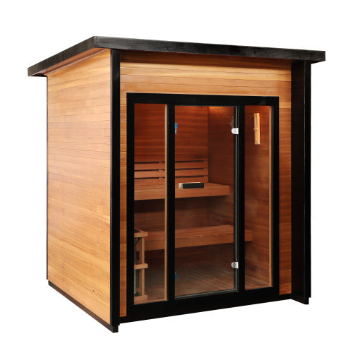 Sunray Cayman Outdoor-Sauna (4 Personen, Doppelbank) – Bild 4