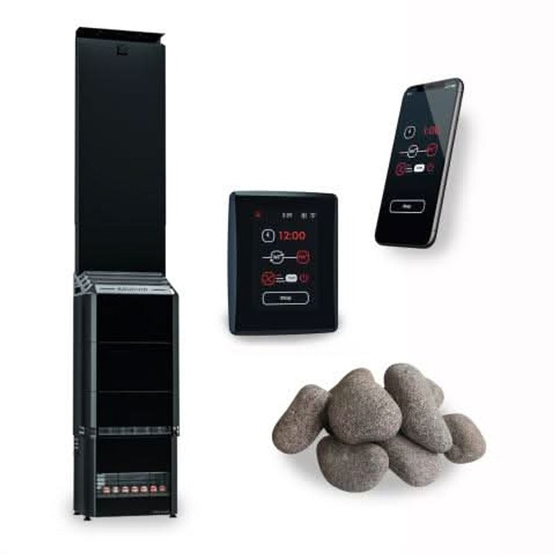 Saunum Air 5 Set Schwarz Saunaofen