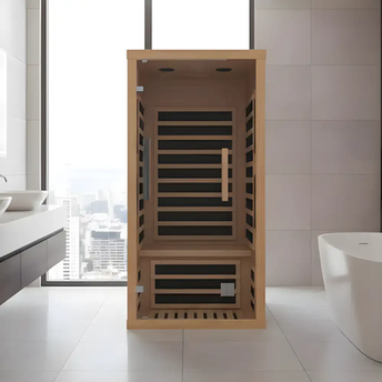 FINSAUNA Fiera IR Carbon Hemlock Home Sauna (1 Personen) – Bild 2