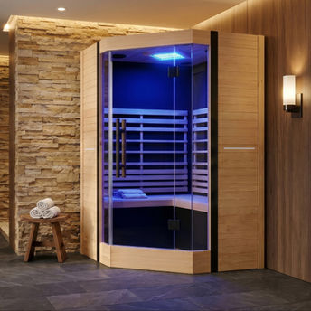 FINSAUNA Radia IR 300C Hemlock Full-Spectrum Home Sauna (2 Personen) – Bild 3